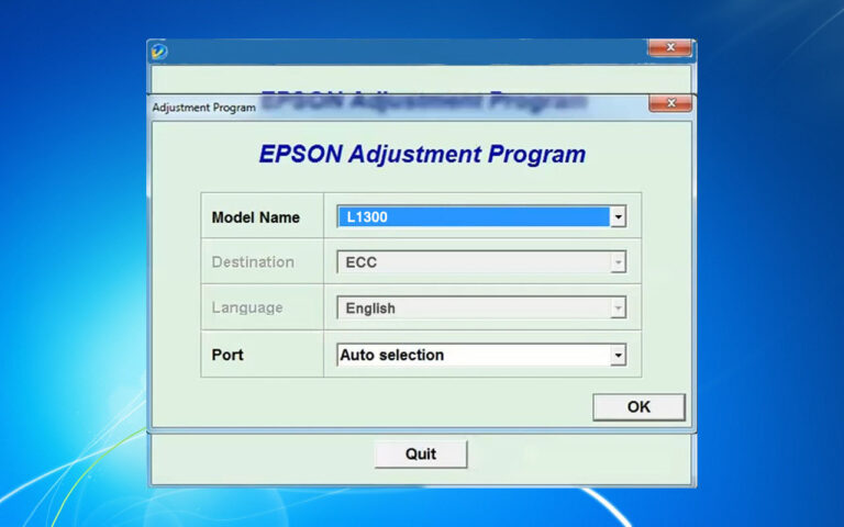 Phần mềm reset máy in epson L1300