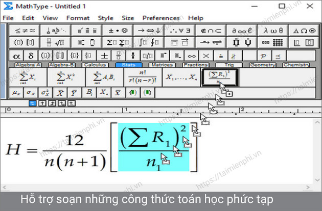 Phần mềm công thức toán học Mathtype
